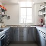Converted School, East London | Stainless Steel Kitchen | Interior Designers